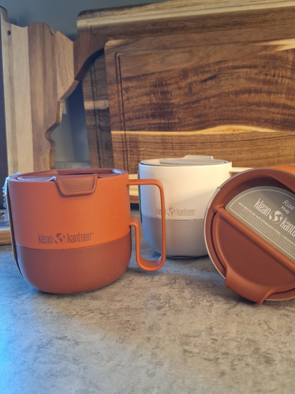 (3) NEW Klean Kanteen RISE 14 oz Insulated Stainless Steel Mugs w/Flip Lid
